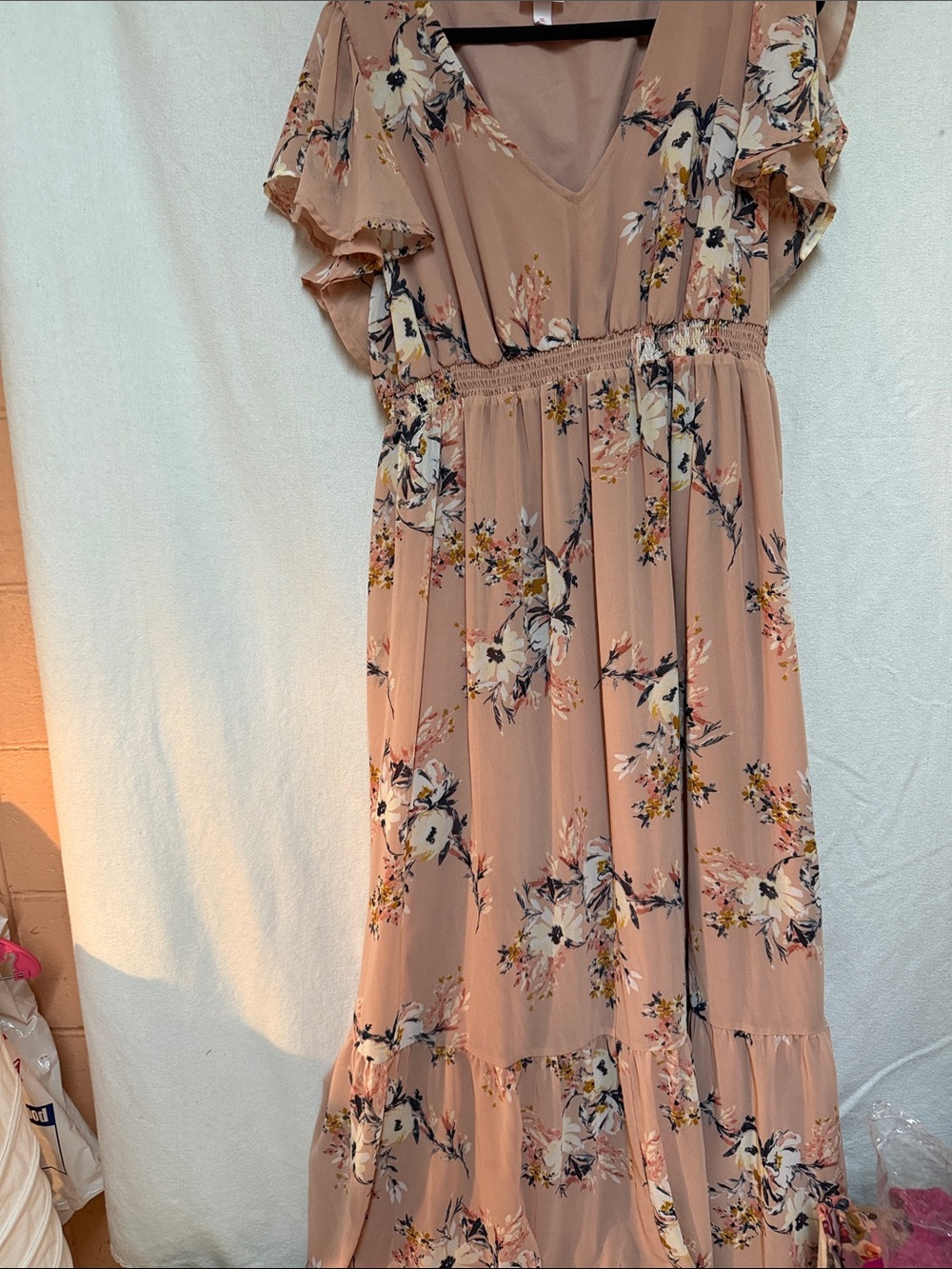 Isabel Maternity by Ingrid & Isabel Blush Floral Maxi Dress